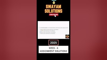 The Joy of Computing Using Python Week 6 Assignment Solutions | SWAYAM NPTEL |JAN-MAY 2025|SUBSCRIBE