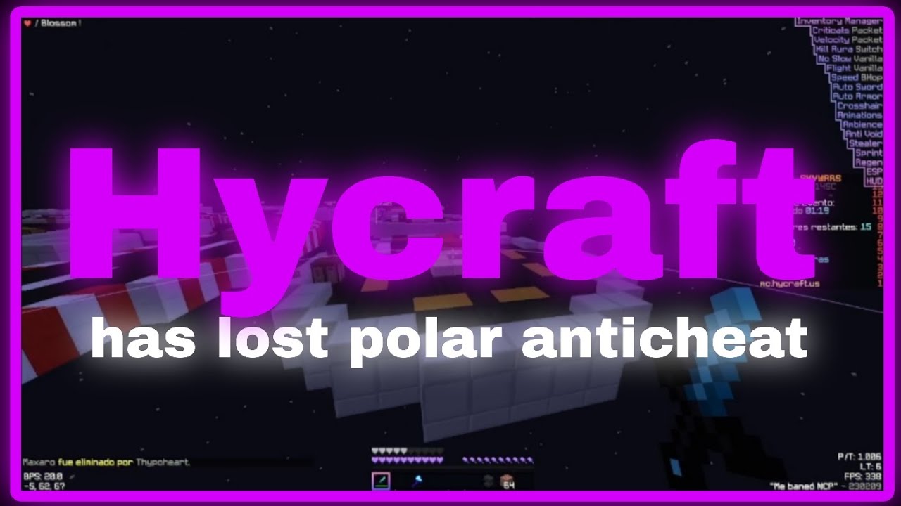 Hycraft lost anticheat?? POLAR IS SLEEPING IN HYCRAFT LMFAO