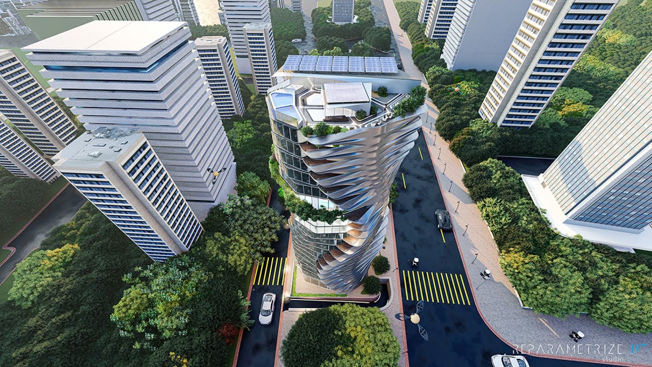 Jasmine Tower A Desert Oasis Inspired by Arabic Calligraphy