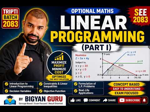 📘 Linear Programming (Part I) | Tripti Batch 2083 | SEE Optional Mathematics | By Bigyan Guru