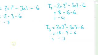 Quadratic Sequences - generating
