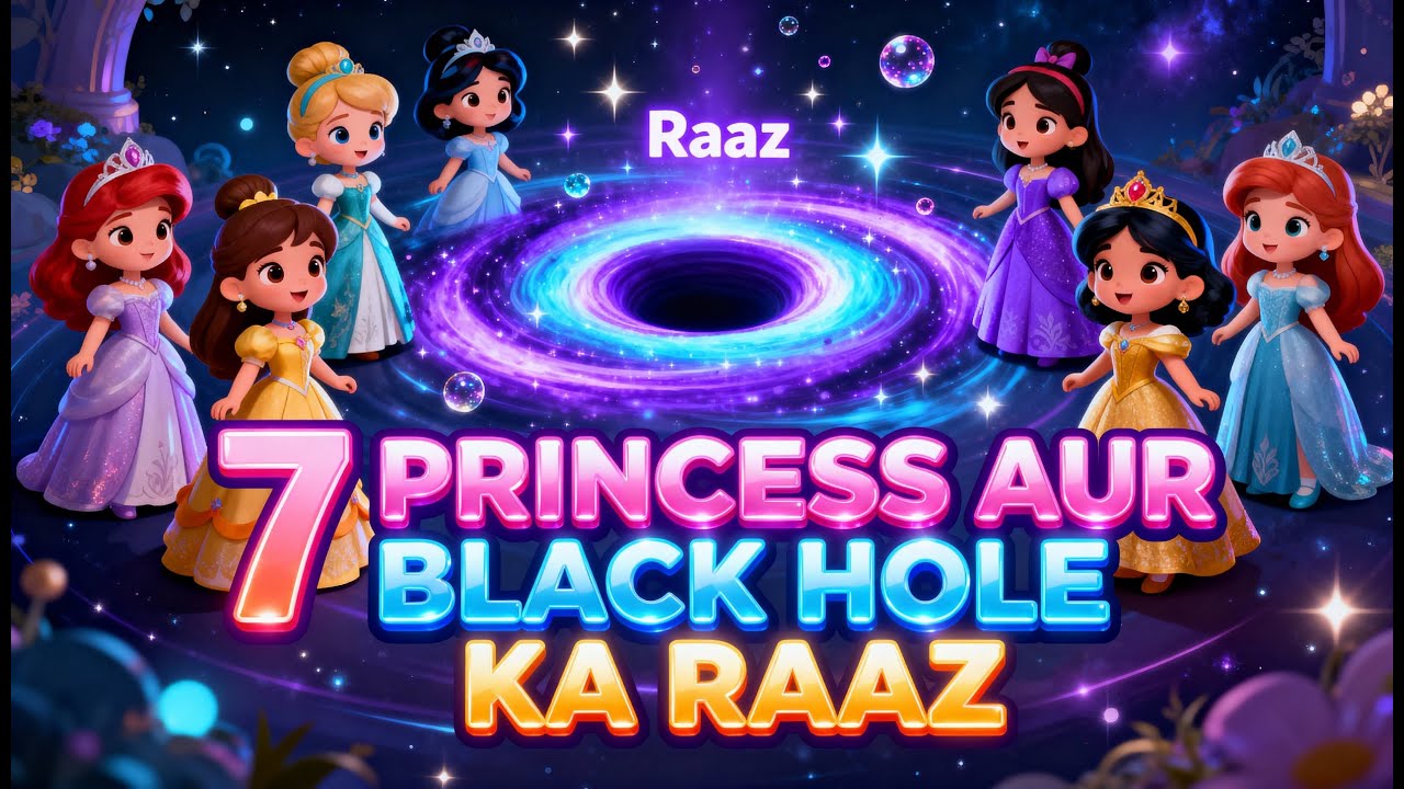 7 Princess Aur Black Hole Ka Raaz | Princess Space Story | Hindi Kids Tale 2025 | Magical Adventure