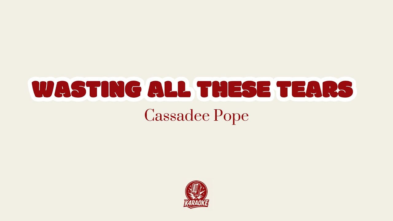 🎤🤠 Karaoke WASTING ALL THESE TEARS - Cassadee Pope