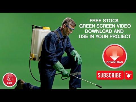 Pest Control Worker Green Screen Footage Free Stock Video for VFX