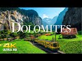 FLYING OVER DOLOMITES (4K UHD) - Calming Piano Music With Beautiful Nature Film For Relaxation On Tv