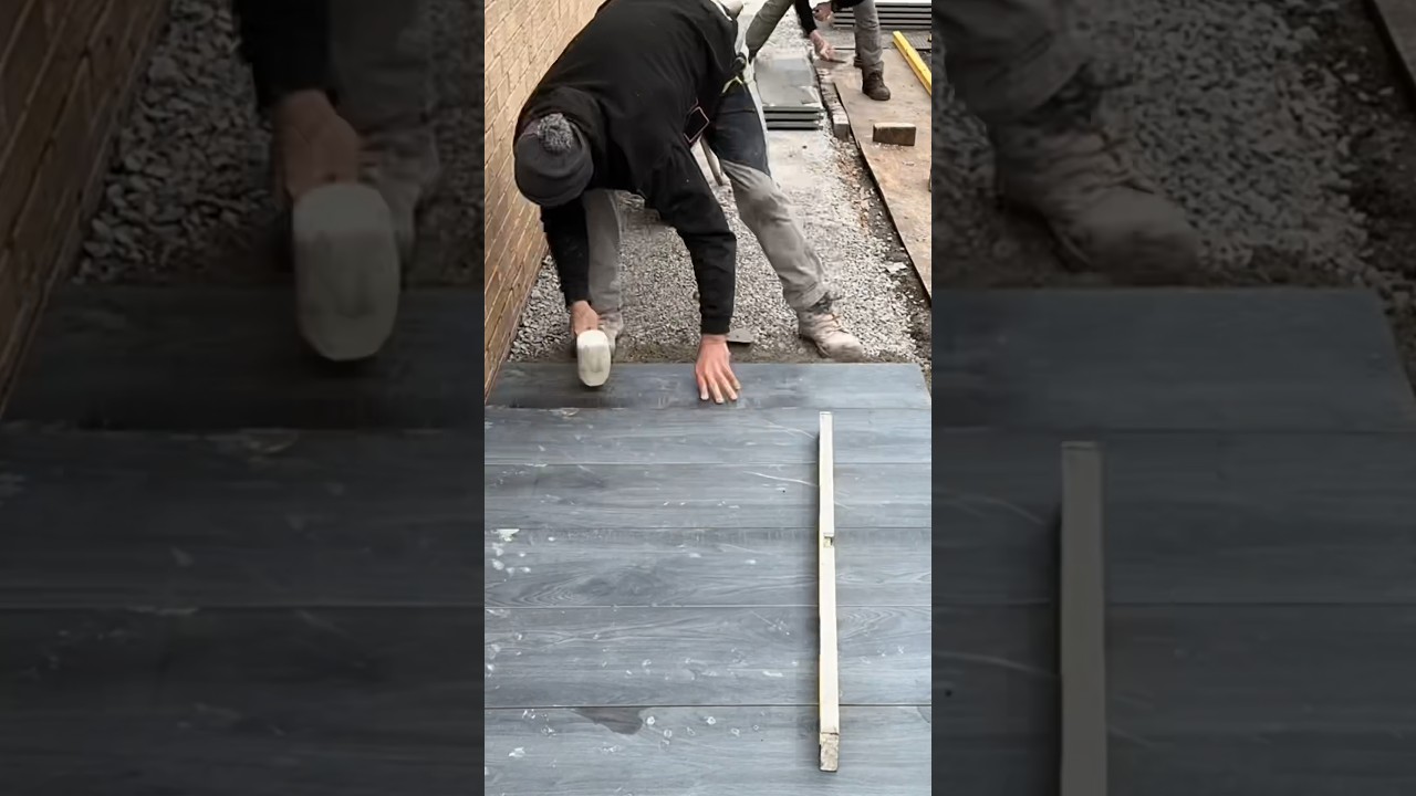 Porcelain path using these 1200 x 300 planks