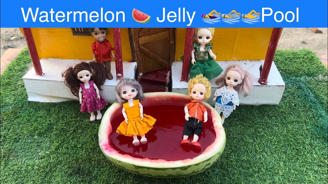 Watermelon 🍉 Jelly Pool 🏊‍♀️ 🏊🏊‍♂️#chintuvideo #chuttibomma