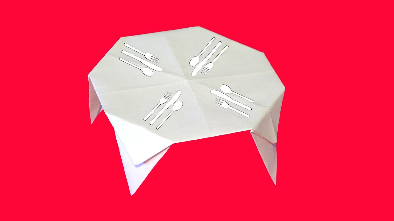 Como hacer una MESA DE PAPEL FACIL ORIGAMI paso a paso PAPER TABLE ...