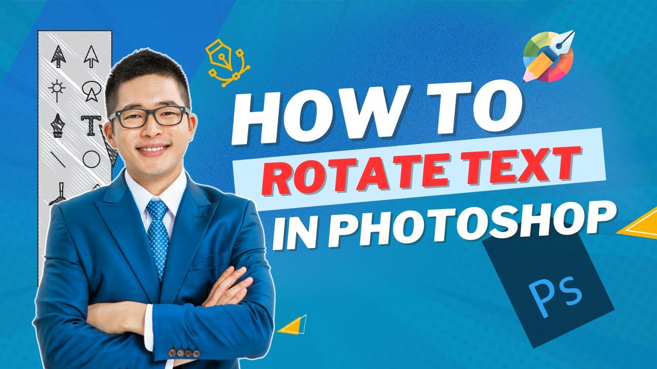 How to Rotate Text in Photoshop [ Easy Tutorial ] - YouTube