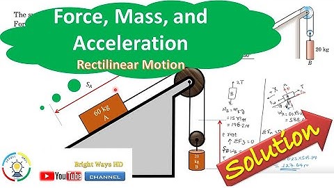 Dynamcis 03_02 Force Mass and Acceleration Problem with Solution in Rectilinear Motion of Kinetics