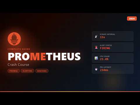 Prometheus Crash Course 2026 — Complete Guide video thumbnail