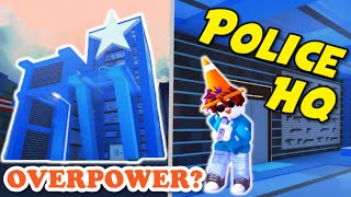 POLICE team is OVERPOWERED with NEW Headquarters .. (Roblox Jailbreak)