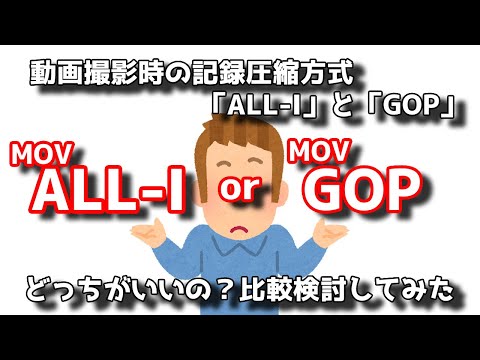 動画撮影時の記録圧縮方式「ALL-I」と「GOP」どっちがいいの？？　CinemaDNGとMOVも詳しく解説