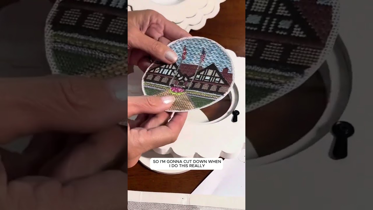 Learn How to Frame a 4-Inch Needlepoint Round | Easy, Inexpensive Self-Finishing Tutorial