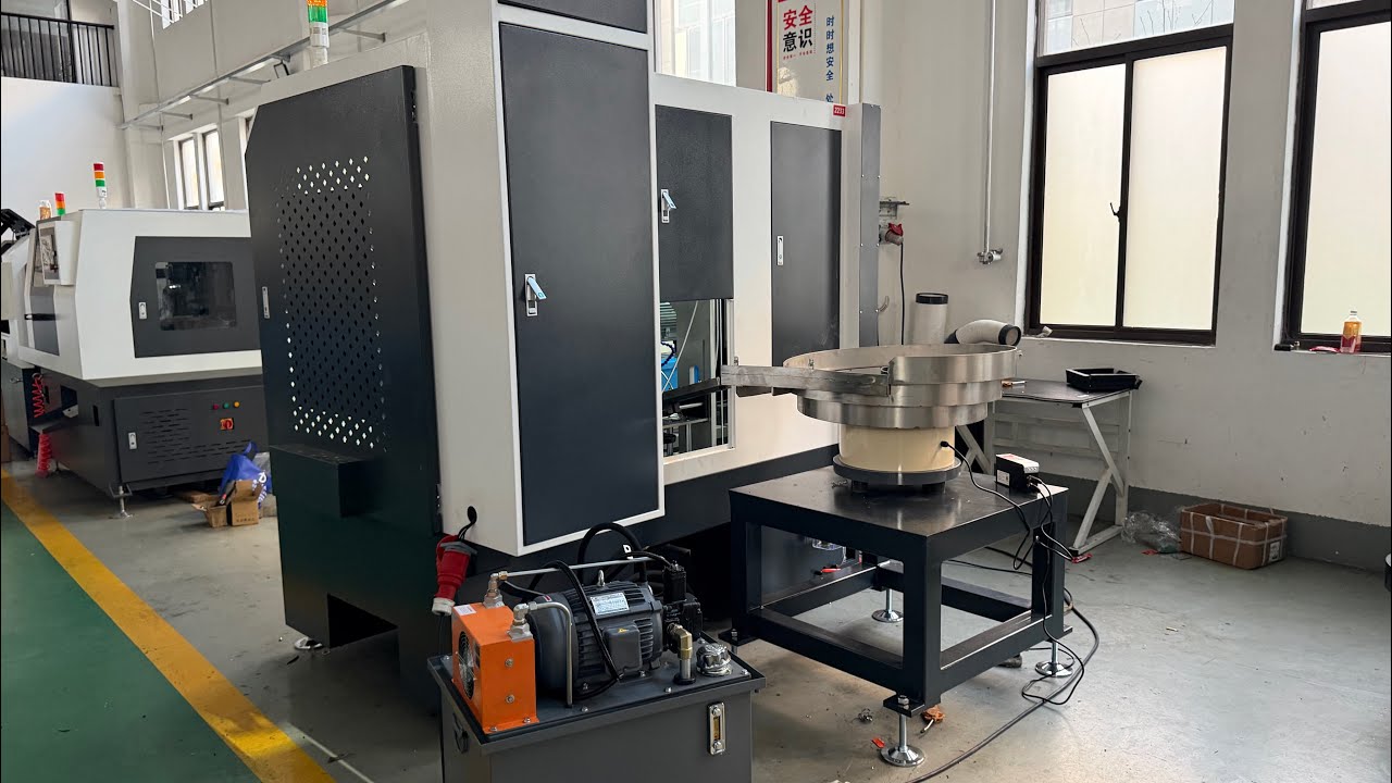 Custom CNC chamfer machine for pipe double head chamfering and length measurement 