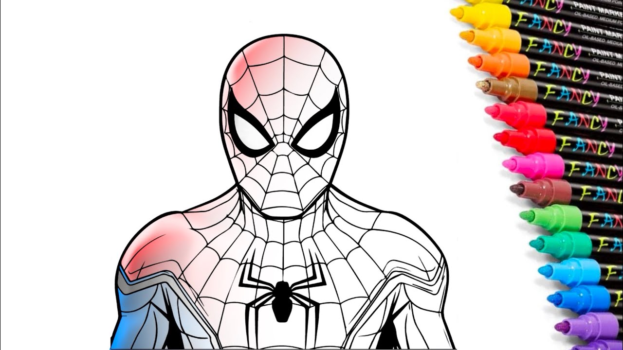 Spider-Man Homecoming Coloring Page |Spiderman Coloring Book [NCS]