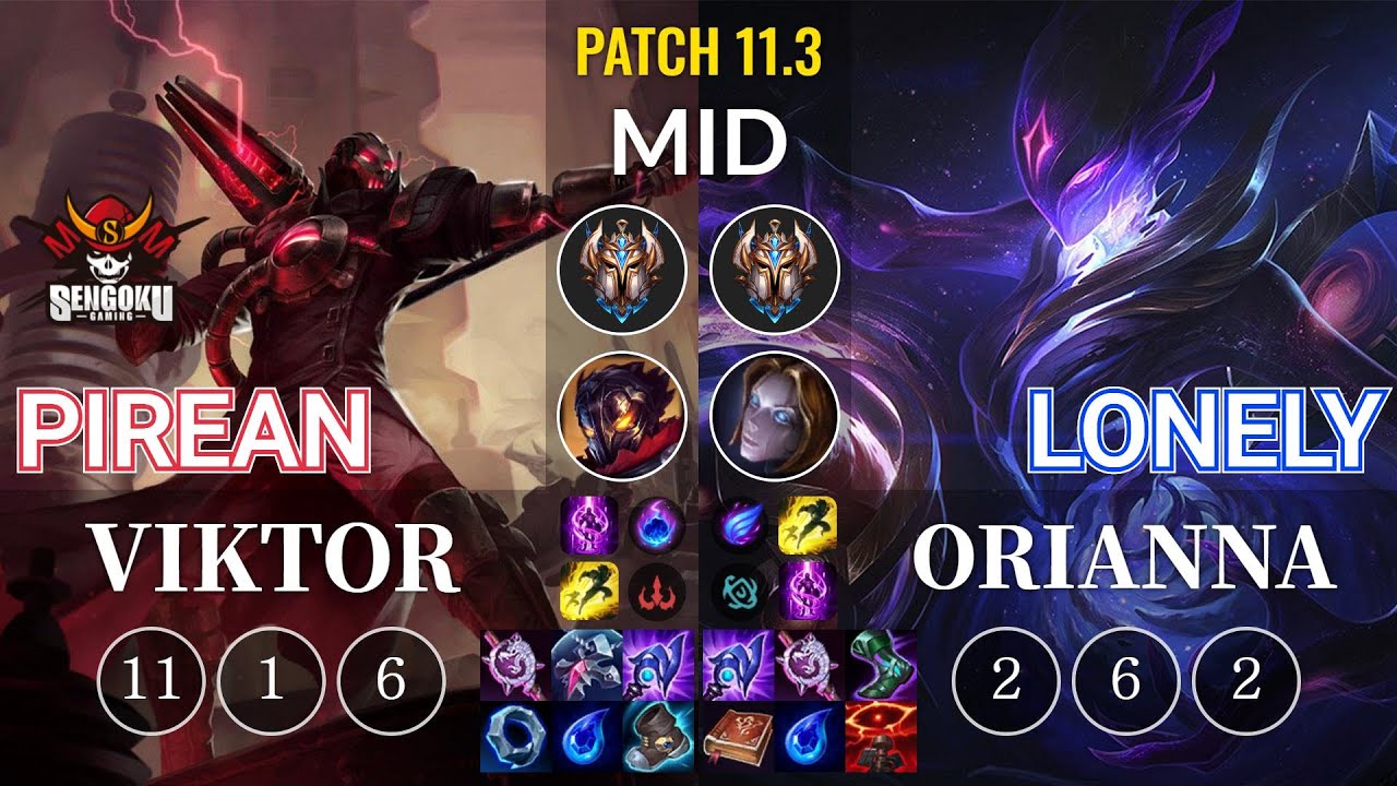 SG Pirean Viktor vs Lonely Orianna Mid - KR Patch 11.3