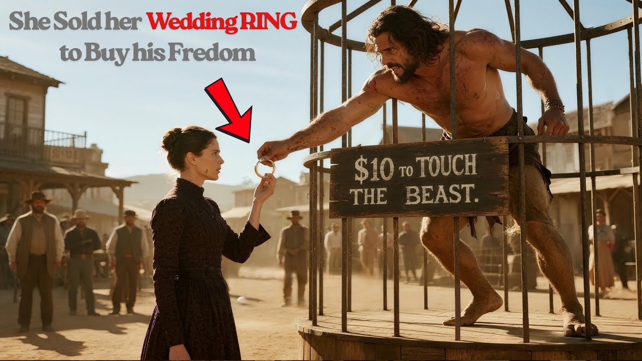 Everyone Feared the Mountain Man in the Cage—Until the Widow Asked to Buy Him with Her Wedding Ring