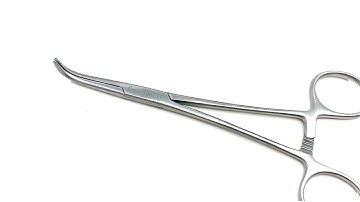 Half Serrated Mixter forceps , Stainless Steel , 6.25 inches