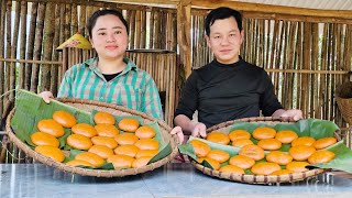 Download Lagu The process of making sticky rice cakes, traditional dishes of the ethnic people Vietnamese  MP3