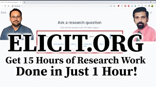 ELICIT.ORG - Time Saving Research Assistant for Researchers - Best AI tool for Research - Urdu/Hindi