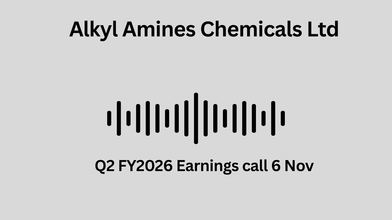 Телефонная конференция по итогам второго квартала 2026 финансового года компании Alkyl Amines Che...