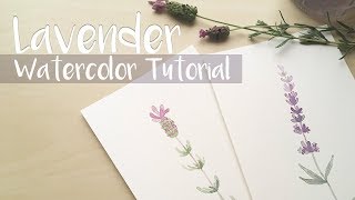 Tutorial: How to Paint Lavender | Easy Watercolor Step-by-Step ♡