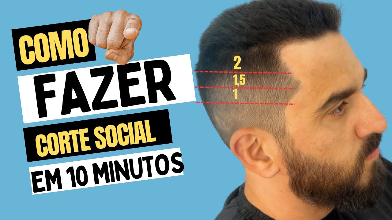 PASSO a PASSO corte SOCIAL simples e fácil para INICIANTES  |  ISRAEL BARBEIRO 