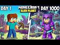I Survived 1000 Days on an ALIEN PLANET in Minecraft