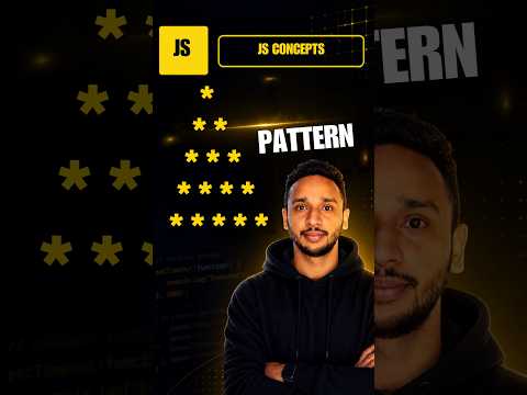 JavaScript Star Pattern Tutorial | Logic Building for Triangle Star Pattern 🚀