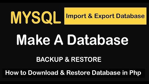 SQL database Backup download & Upload in Cpanel or Localhost XamppServer- In Hindi Video 4