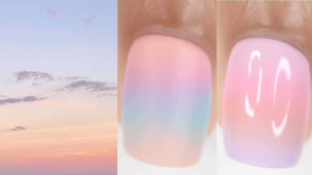 3. Sunset ombre nail art design - wide 8