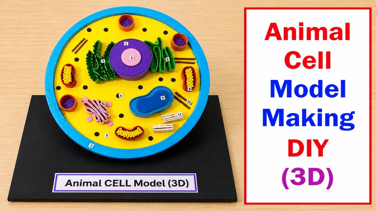animal cell 3d model making for science project exhibition - diy ...