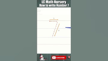 LC Math Nursery  | How to write Number 7 | Shorts Video | Snowman Publishers | 2023 7