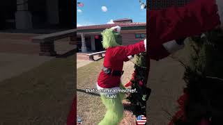 The Grinch was arrested by the police 👮‍♀️😂#funny #fyp #police #grinch #christmas