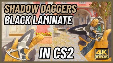 ★ CS2 Shadow Daggers Black Laminate | CS2 Knife In-Game Showcase [4K]
