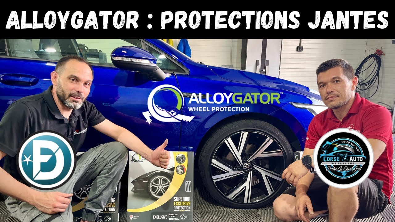 Protections de jantes ALLOYGATOR - bleu ciel - Auto5