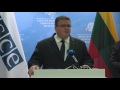 Užsienio reikalų ministro ir ESBO atstovės žiniasklaidos laisvei spaudos konferencija