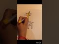 Giraffe Drawing form h --Easy Giraffe Drawing #drawing #art #draw #sketchings  #quickdrawing