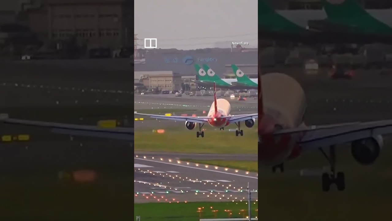 AirAsia pilot pulls off advanced sideways landing in high winds