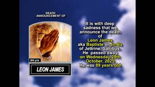 Leon James ~ Short Obituary