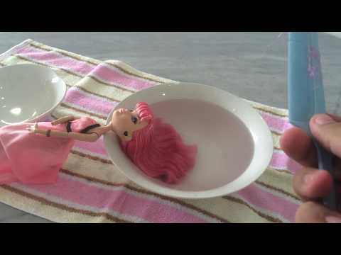How to Fix Frizzy Doll Hair / Boil Wash and Straightening Tutorial - EVER AFTER HIGH