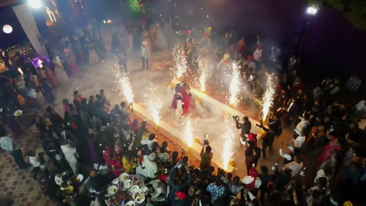 wedding bride groom entry teaser drone cinematic