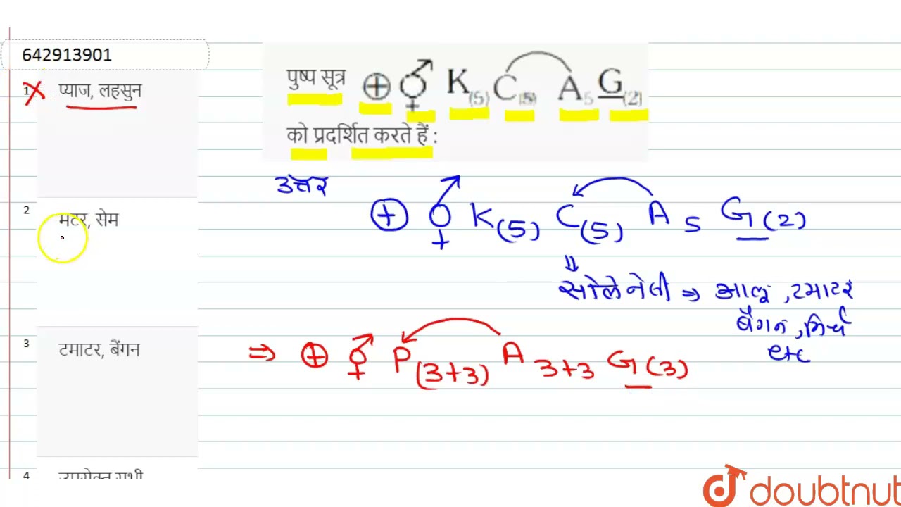 पुष्प सूत्र को प्रदर्शित करते हैं : | 12 | MORPHOLOGY OF FLOWERING PLANTS | BIOLOGY | ALLEN HIND...