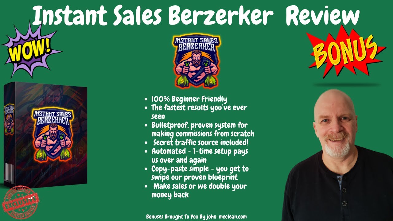 Instant Sales Berzerker Review + Bonuses Solo Ads Marketing Training