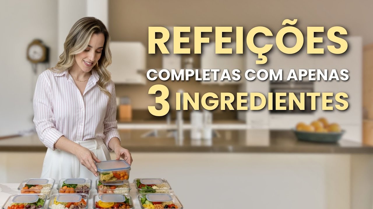 Refeições rápidas, equilibradas e completas com apenas 3 ingredientes!