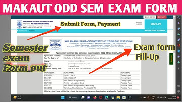 MAKAUT Odd Sem Exam Form Fill-Up| 1st & 3rd Sem| Exam Form Fill-Up & Fee Payments.#Edugoal