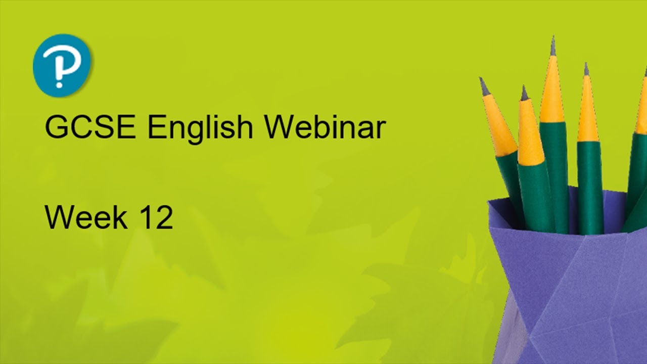 Weekly online GCSE English webinars | Pearson UK