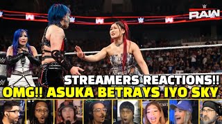 Asuka Betrays IYO Sky Streamers Reactions Compilation | WWE RAW 22 Sep 2025