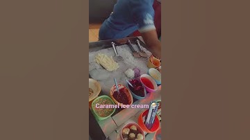 Yummy caramel ice cream on cold stone 🍨